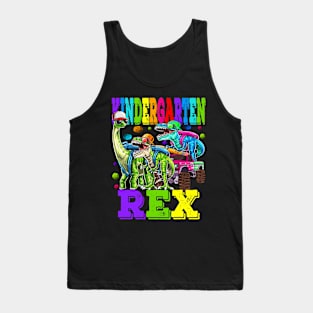 Kindergarten saurus Rex Dinosaur Back to School Tank Top